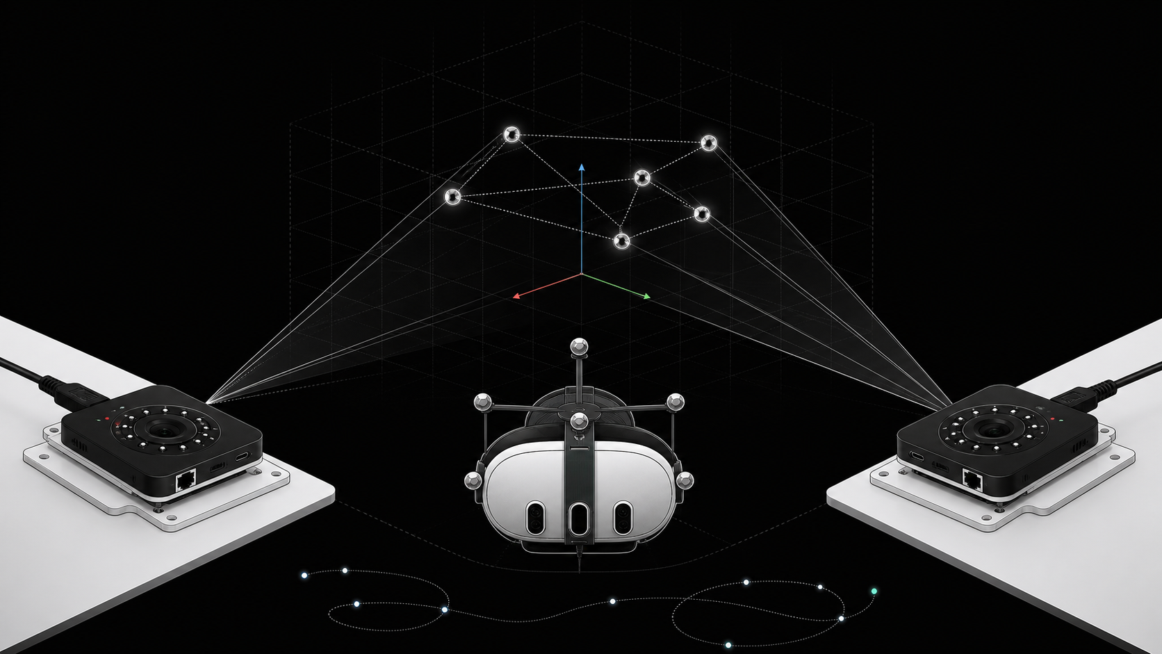 LouTrack camera calibration and tracking volume diagram