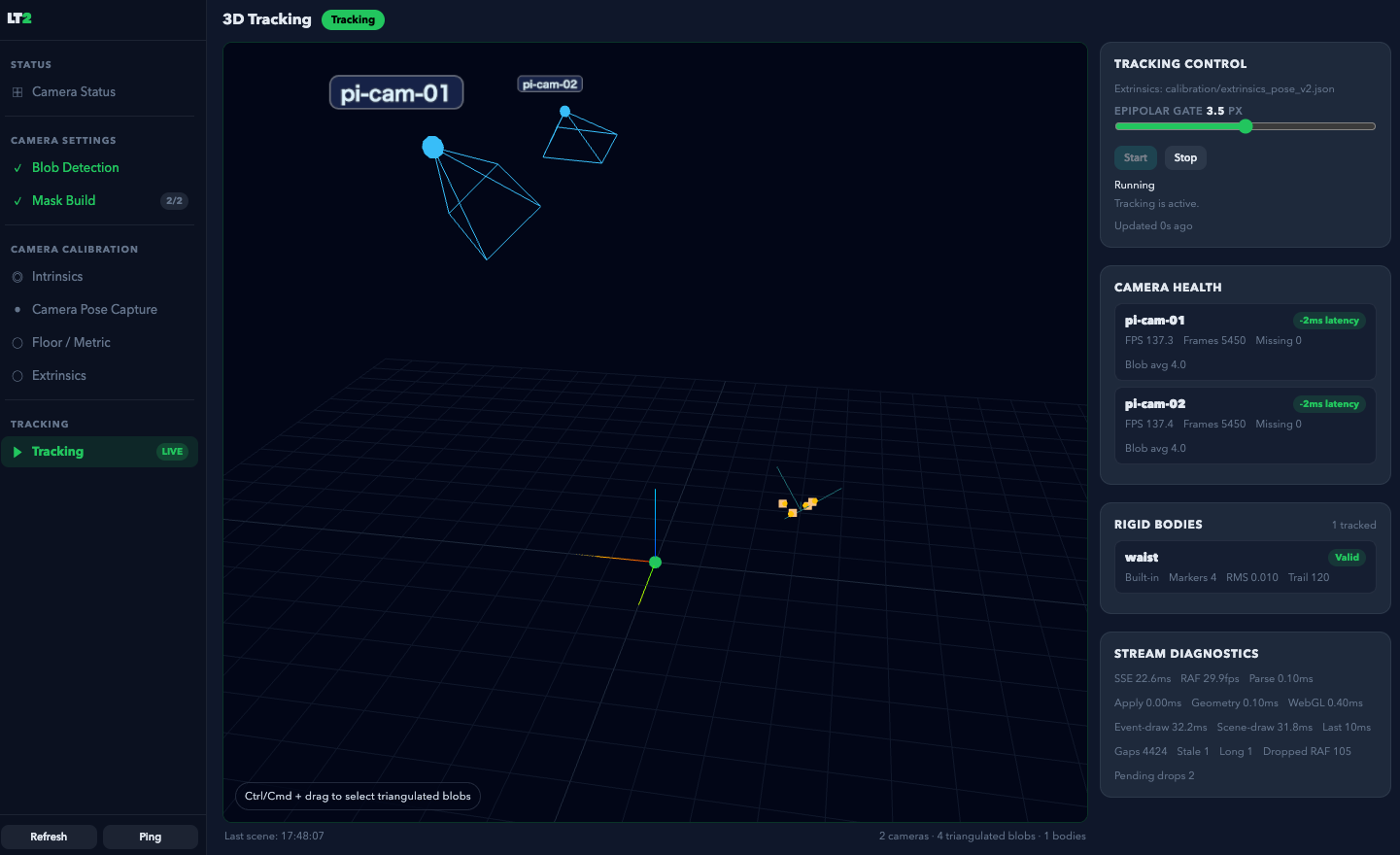 3D tracking viewport